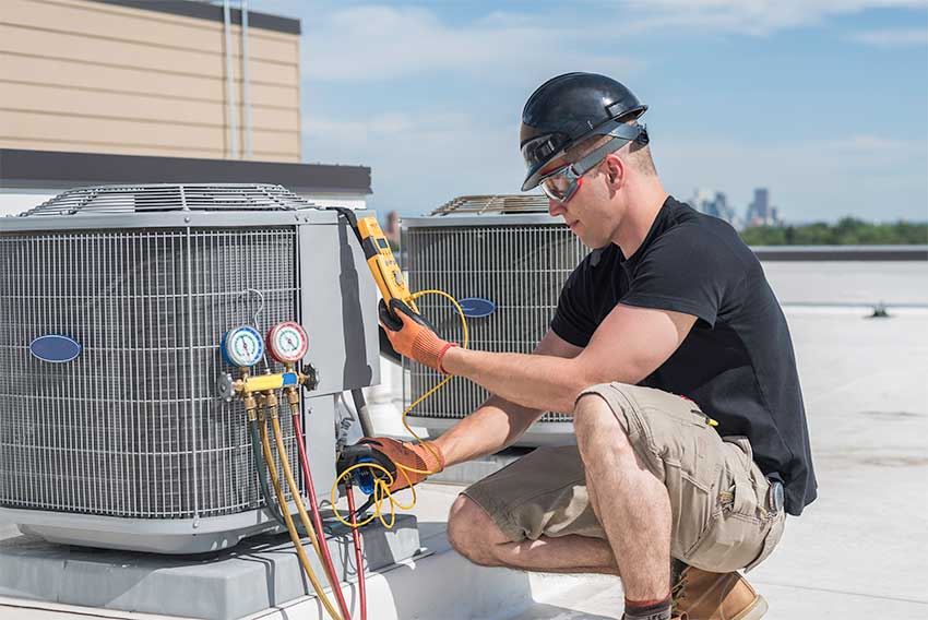 Commercial-AC-installation-installing-RTU